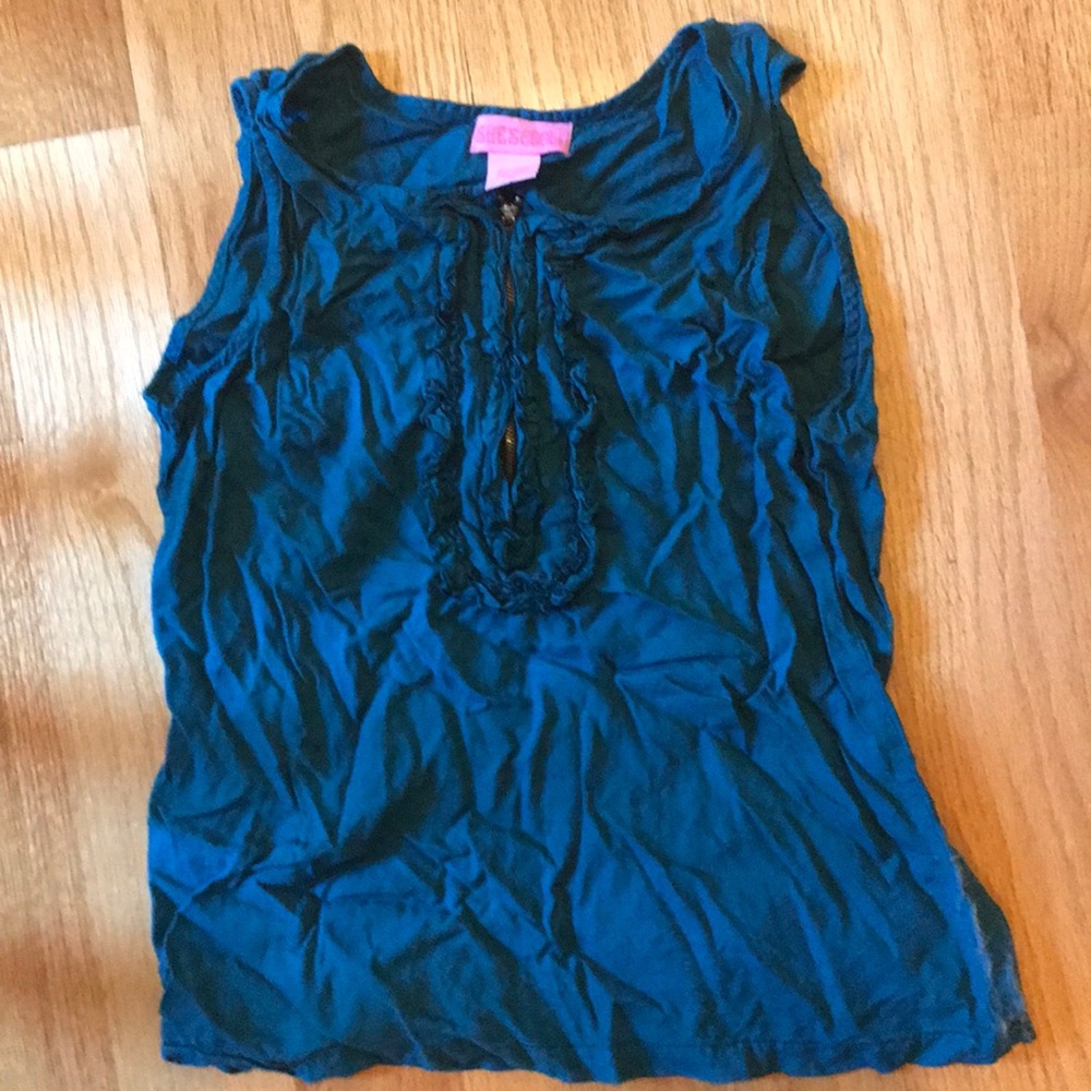 Teal sleeveless top